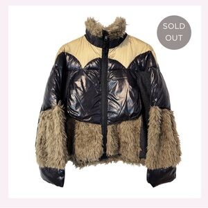 Two-Tone Faux Fur Puffer Sold-Out